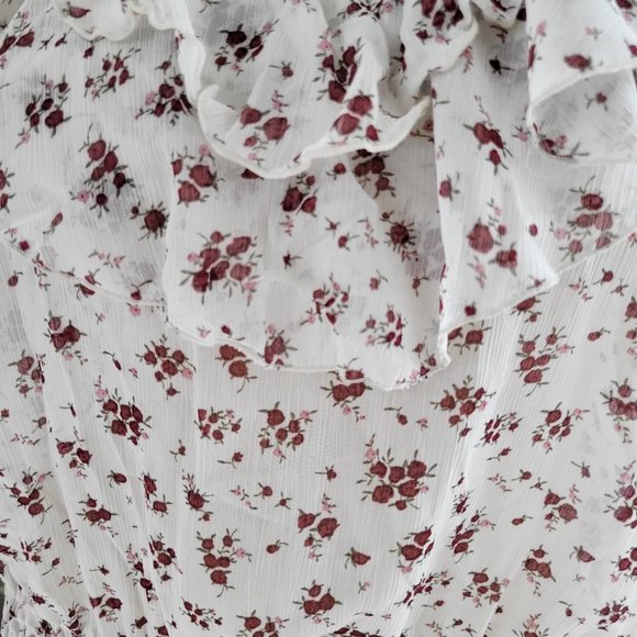 Floral Miley Cyrus semi sheer blouse - Picture 8 of 12